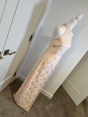 LULUS Blush Floral Halter Evening Gown (NWT) - FREE SHIPPING on Bundles $85+